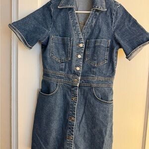 Zara Blue Denim Shirtdress